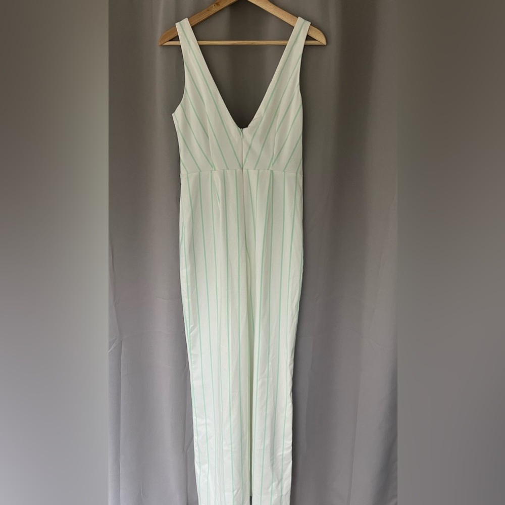 Asos Design Wide Leg Stripe Print Tux Jumpsuit- 6 - image 4